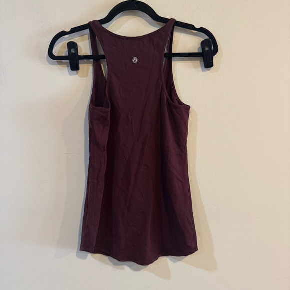 Lululemon Refresh Racer Tank Top Luon Bordeaux Drama - Picture 4 of 5